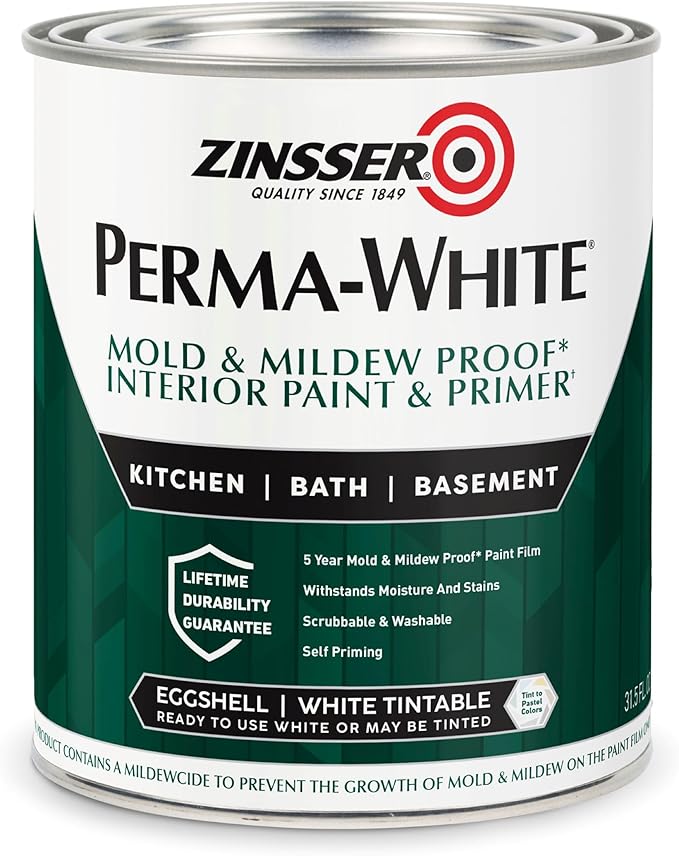 Zinsser Perma-White Mould Resistant Paint 3.78L by Zinsser shown as a shop product photo for Singapore homes fighting mould