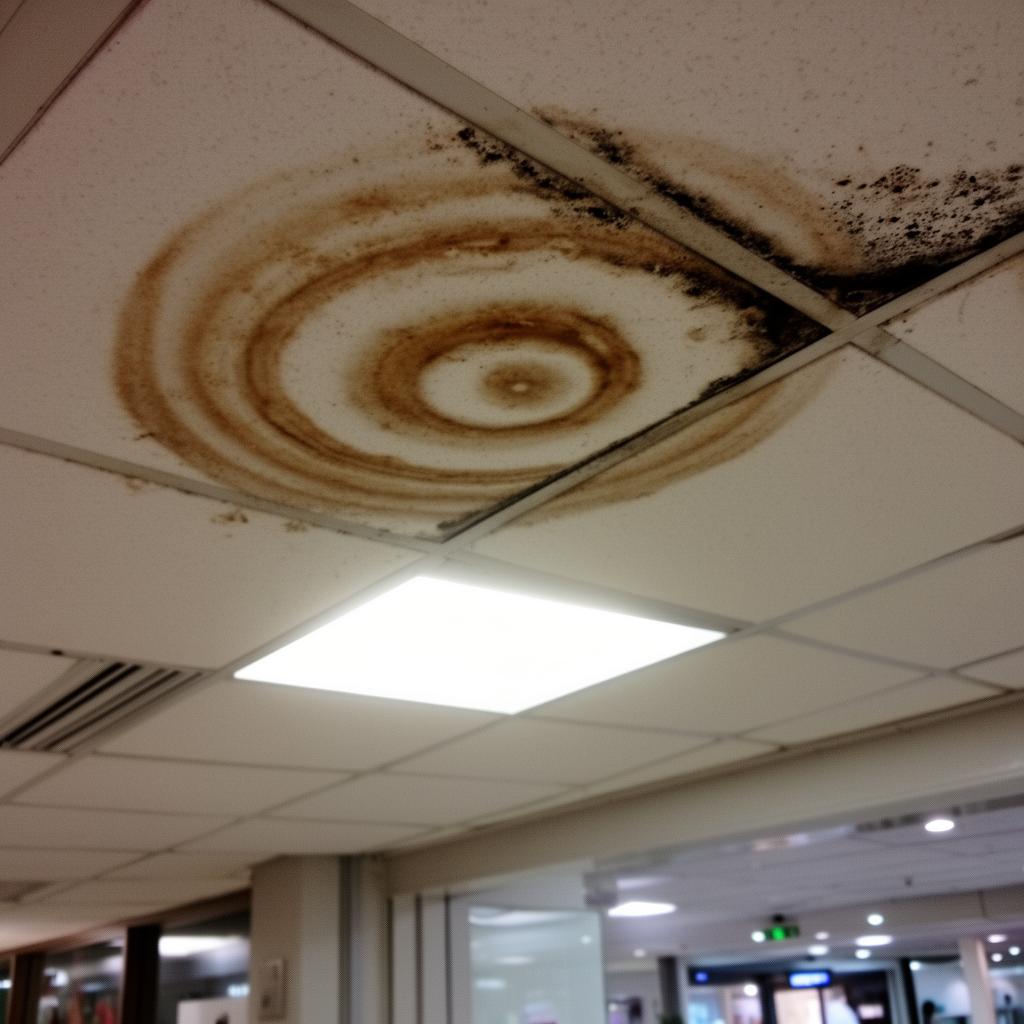 Diagnostic close-up of commercial mould in Jurong East showing the specific failure pattern Pico X technicians treat.