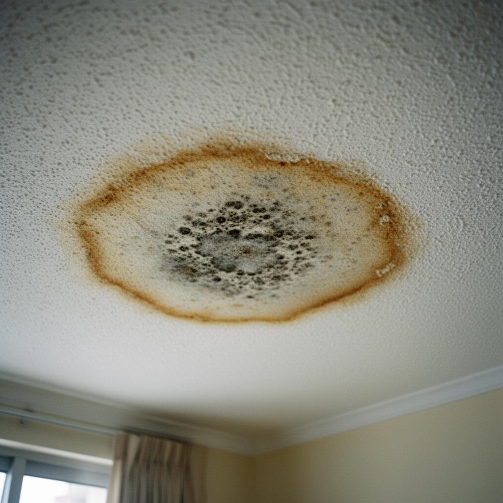 Diagnostic close-up of ceiling mould in Tampines showing the specific failure pattern Pico X technicians treat.