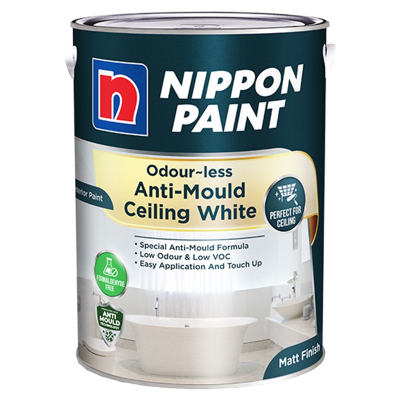 Pico X Health recommends Nippon Anti-Mould Ceiling White budget paint for Singapore HDB bathroom ceilings