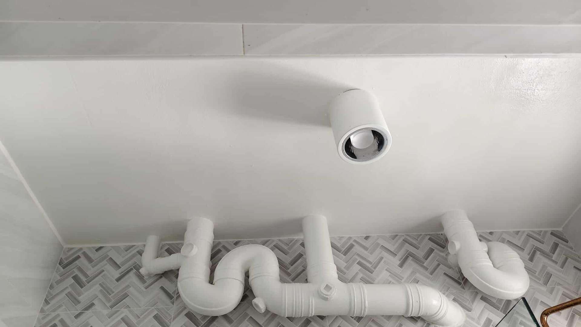 Pico X Health restores clean bathroom ceiling after professional pipe area mould removal - Singapore HDB