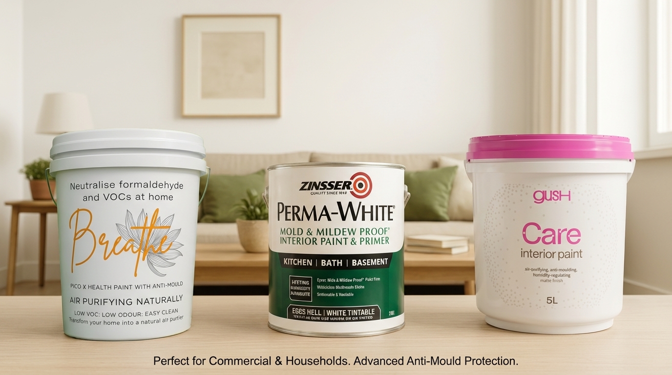 Pico X Health supplies Breathe Zinsser Perma-White and Gush Care anti-mould paints - Singapore homes