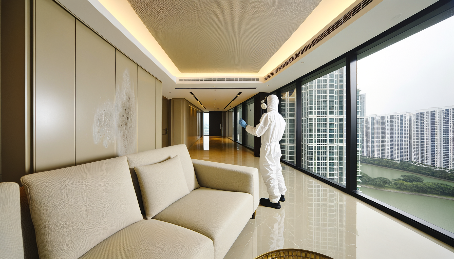 Professional mould treatment in Singapore condominium
